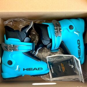 J1 JR HEAD Ski Boot Size 15.0/15.5 / Toddler Shoe Size 8 / Speed Blue ⚡️🔵